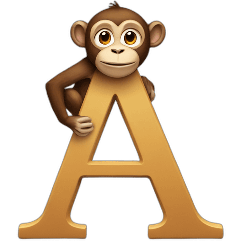 Letter M With a little monkey emoji