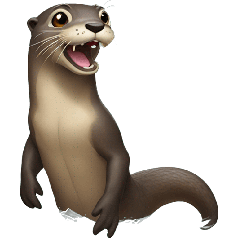 Crazy rapid otter emoji