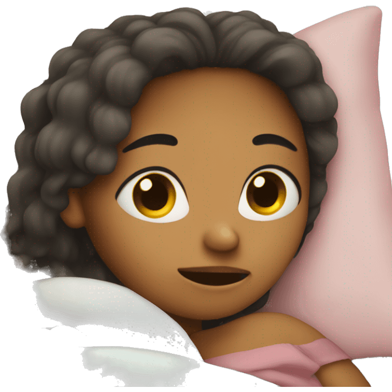 Girl sick in bed emoji