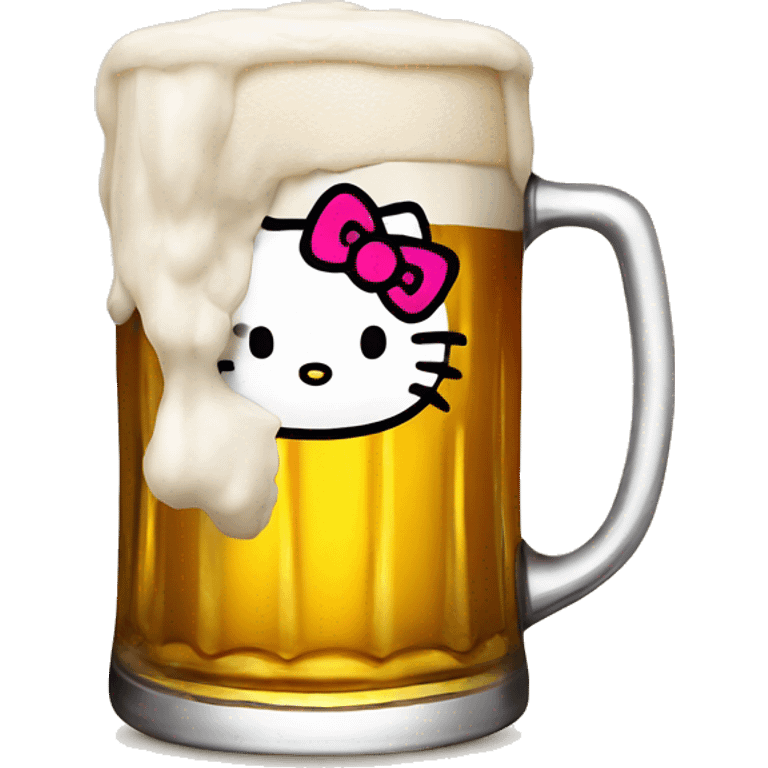 beer hello kitty emoji