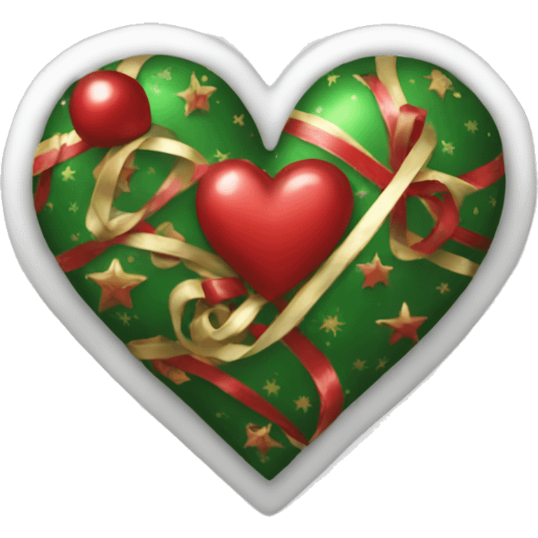 Christmas heart emoji