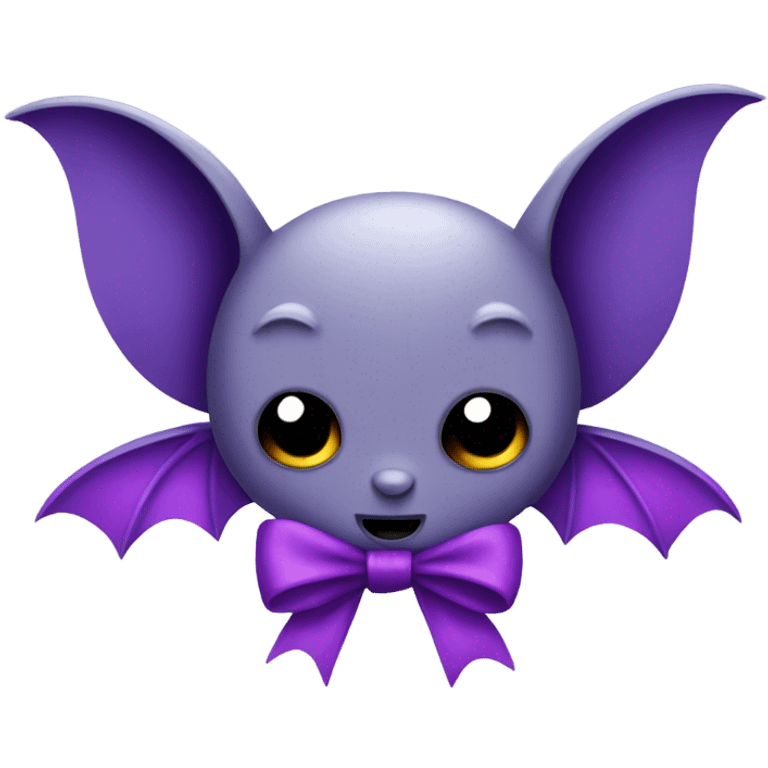 Bat with a purple bow emoji