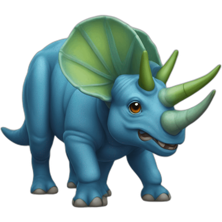 Tricératops bleu  emoji