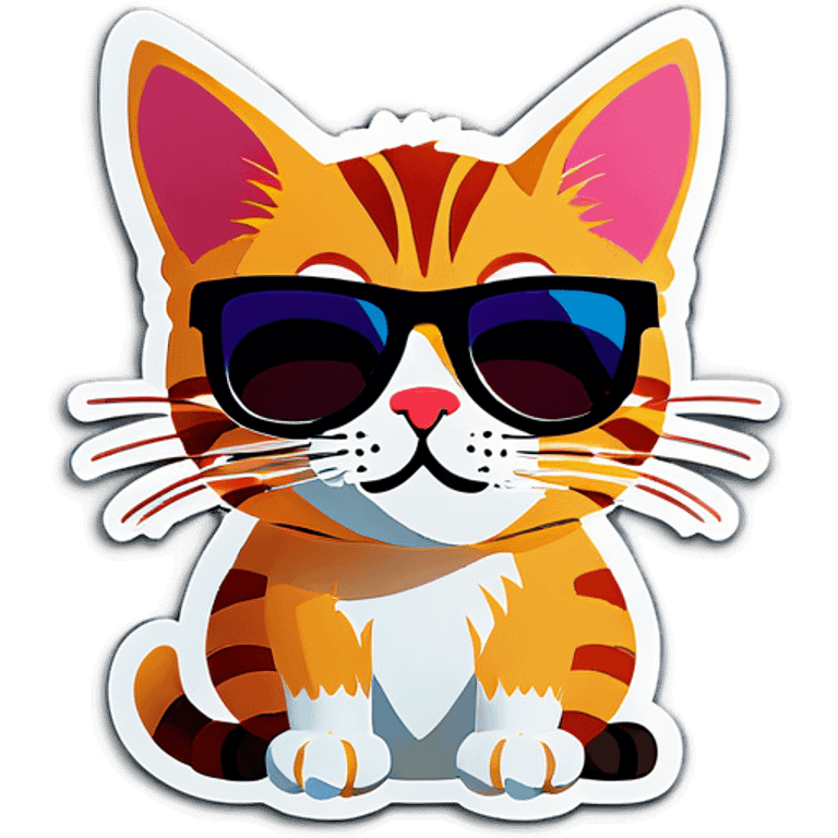 Cat with sunglasses emoji