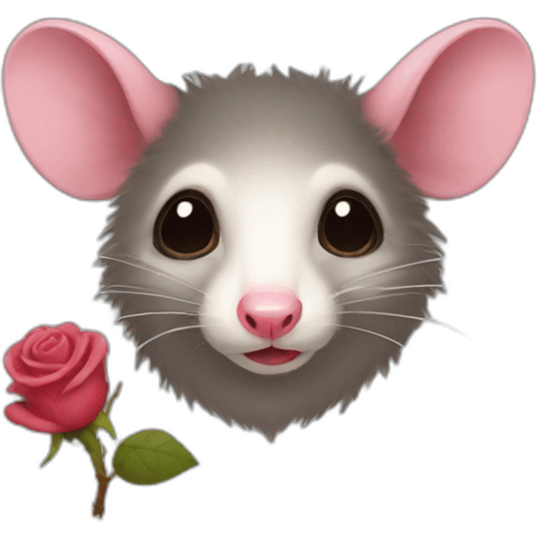 rose possum emoji