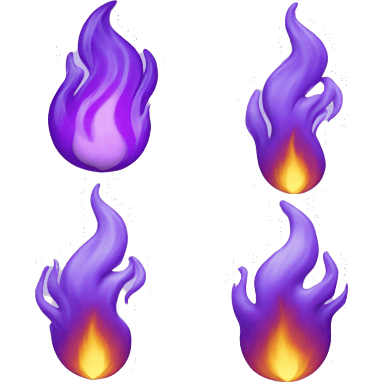 Purple flame heart emoji emoji