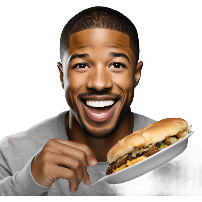 Michael b Jordan eating  emoji