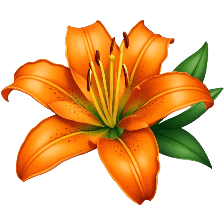 An orange Lilly flower  emoji