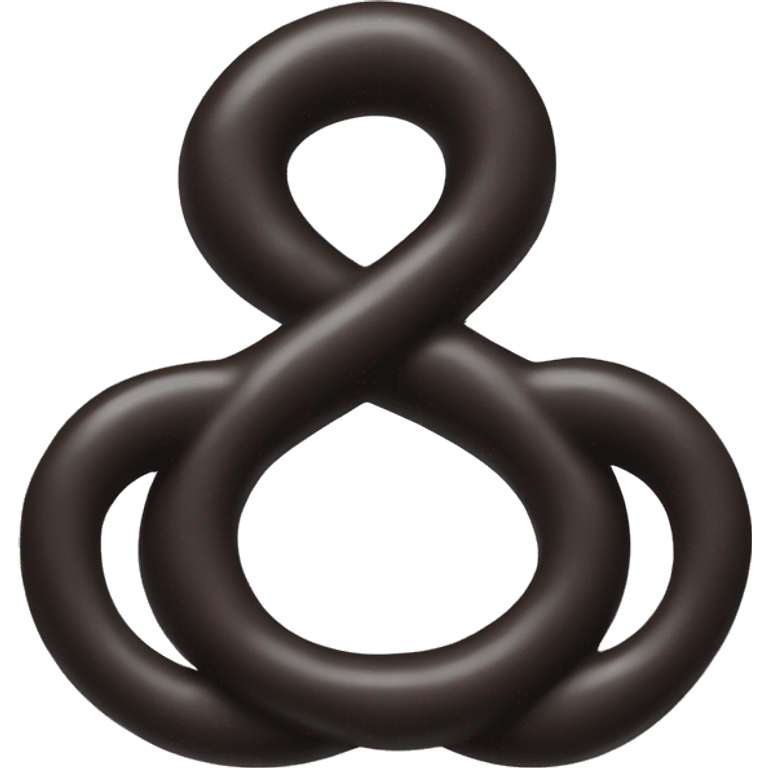 black pretzel with white stroke  emoji