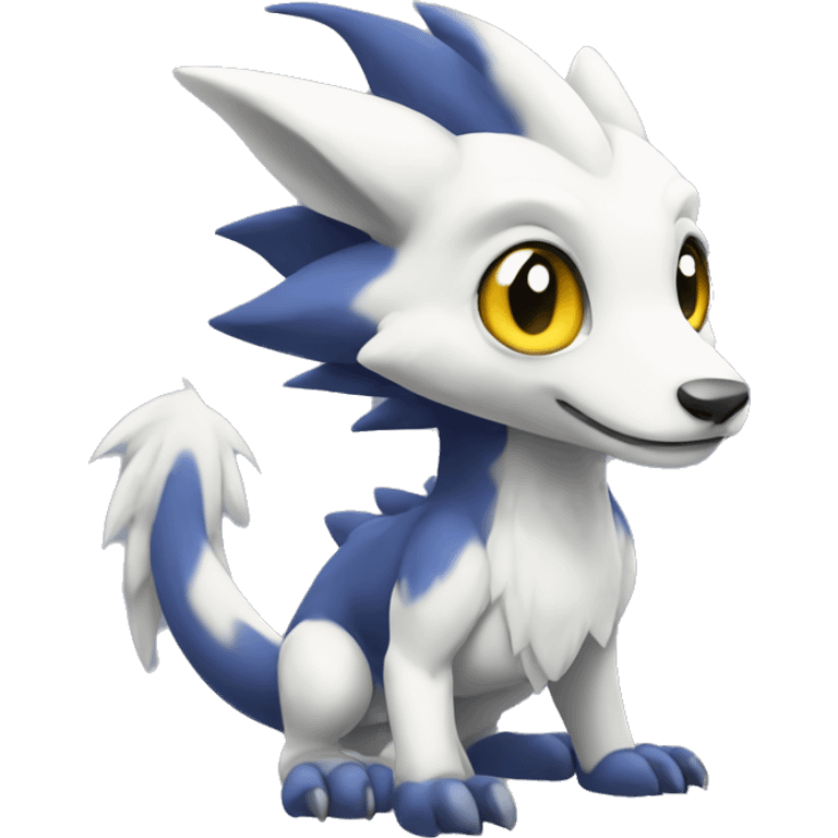 Cute Chibi Lombax-Sergal-Vernid-Fakemon full body emoji