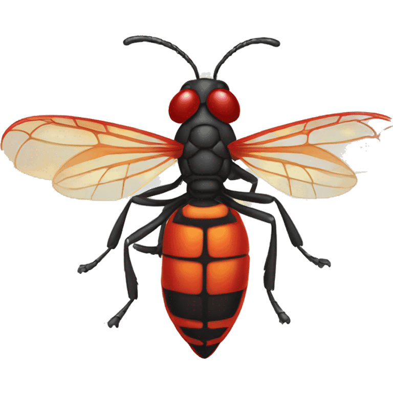 Red flying Wasp emoji