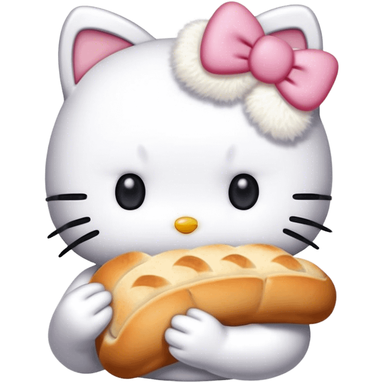 hello Kitty eating bread emoji