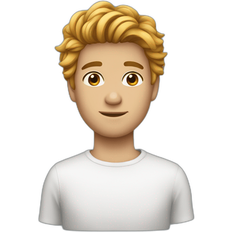 Jeune homme beau cheveux bleu emoji