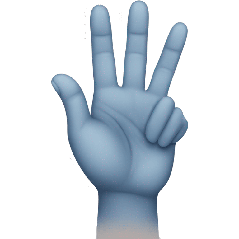 a cartoon hand holding up 3 fingers. Index, middle and ring finger emoji