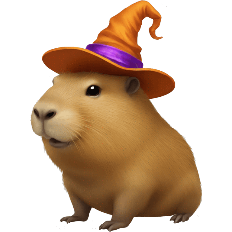 Capybara in a wizard's hat emoji