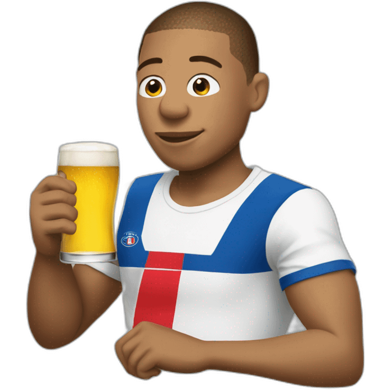 MBAPPE drinking a beer emoji