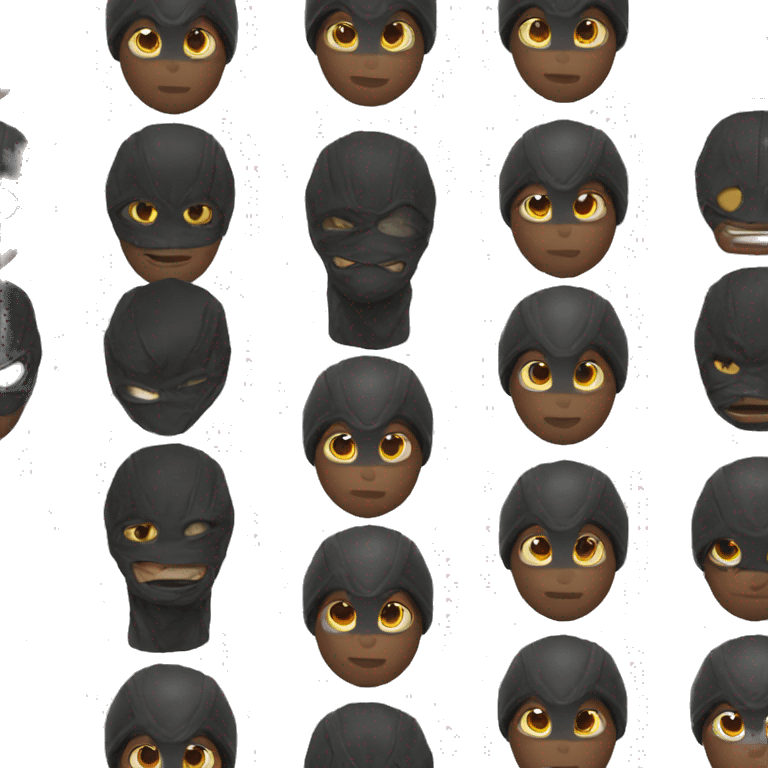 Black spider man head  emoji