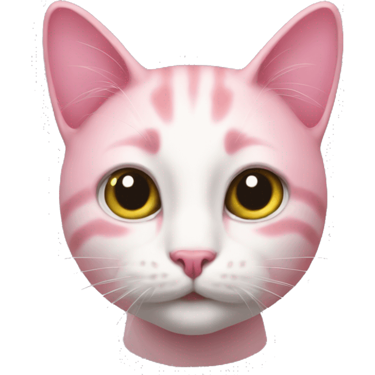 Cat with pink biel emoji