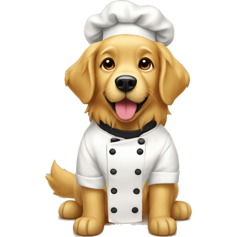 golden retriever as a chef emoji