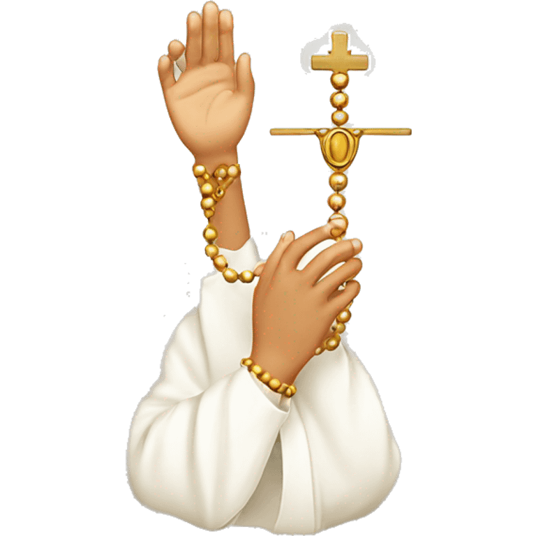 Rosary with praying hands emoji