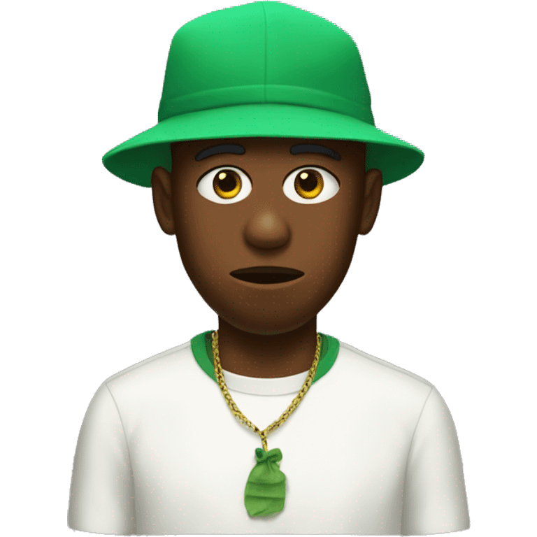 tyler the creator with green skimask and no hat emoji