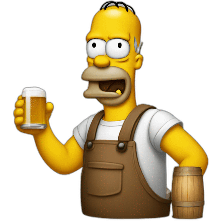 Homer qui bois une bière  emoji