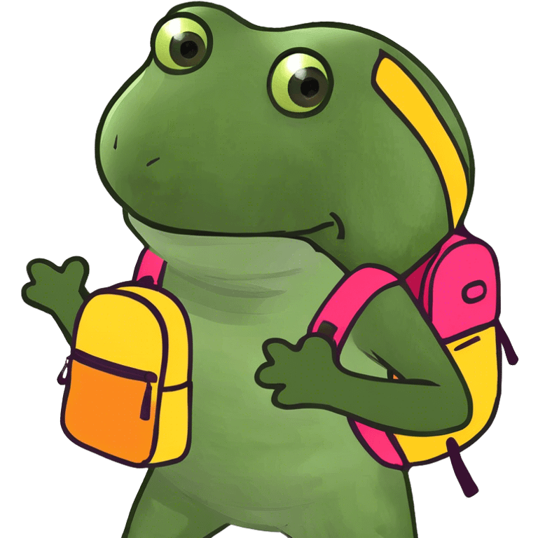 bufo wearing a backpack emoji