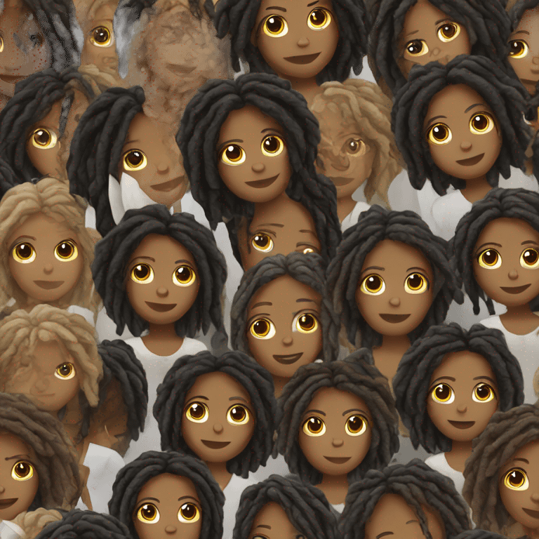 Angel black girl with locs emoji