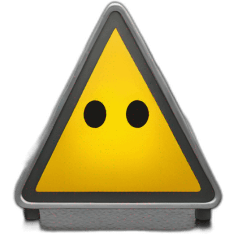 street sign triangle yellow 'person looking to the sky, seeing things falling down at her' emoji