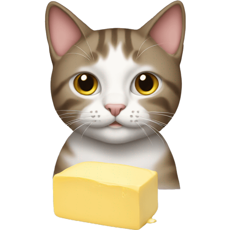 Cat with butter emoji