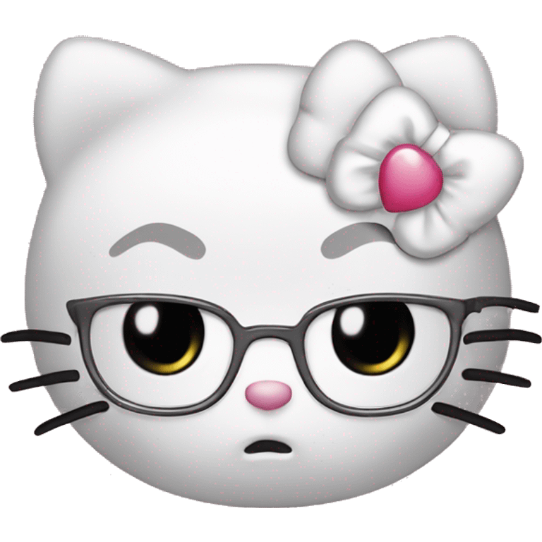 Heart eyes but hello kitty emoji