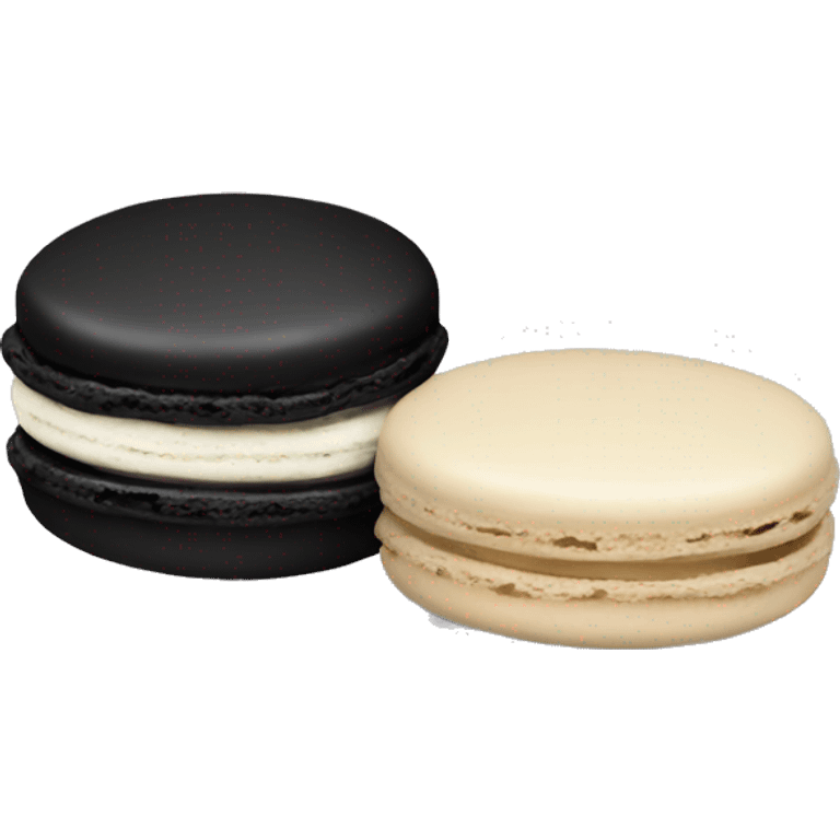 Macarons black emoji