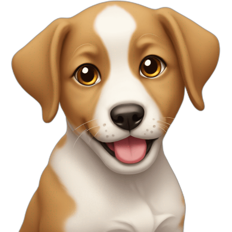 Puppy with word "Nyomi) in mouth emoji