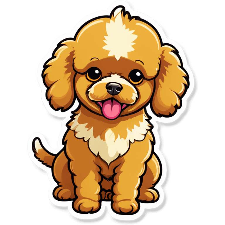 Golden toy poodle vomiting emoji