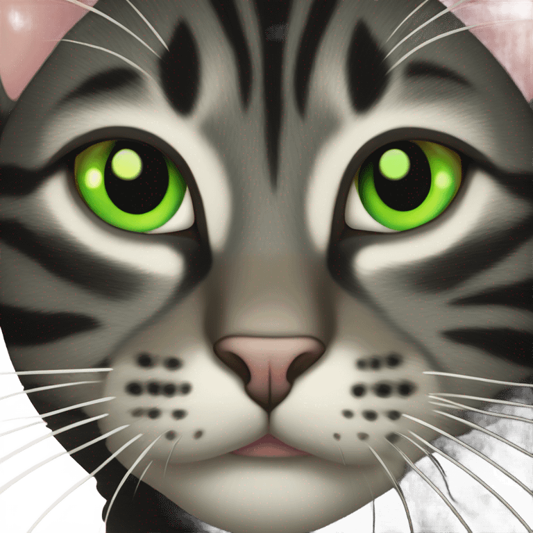 Magical black tabby cat  emoji