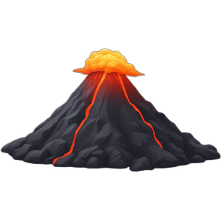 Volcano with Eyes emoji