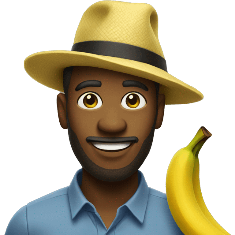 Banana man that is Jamaican with hat  emoji