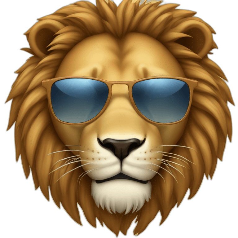 lion face with sunglasses emoji