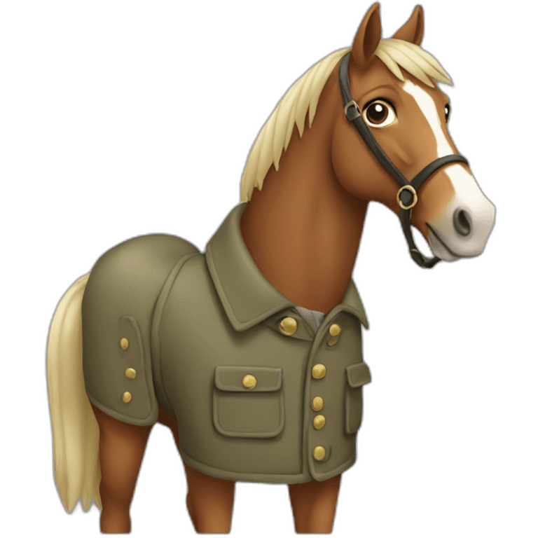 The horse in the coat emoji