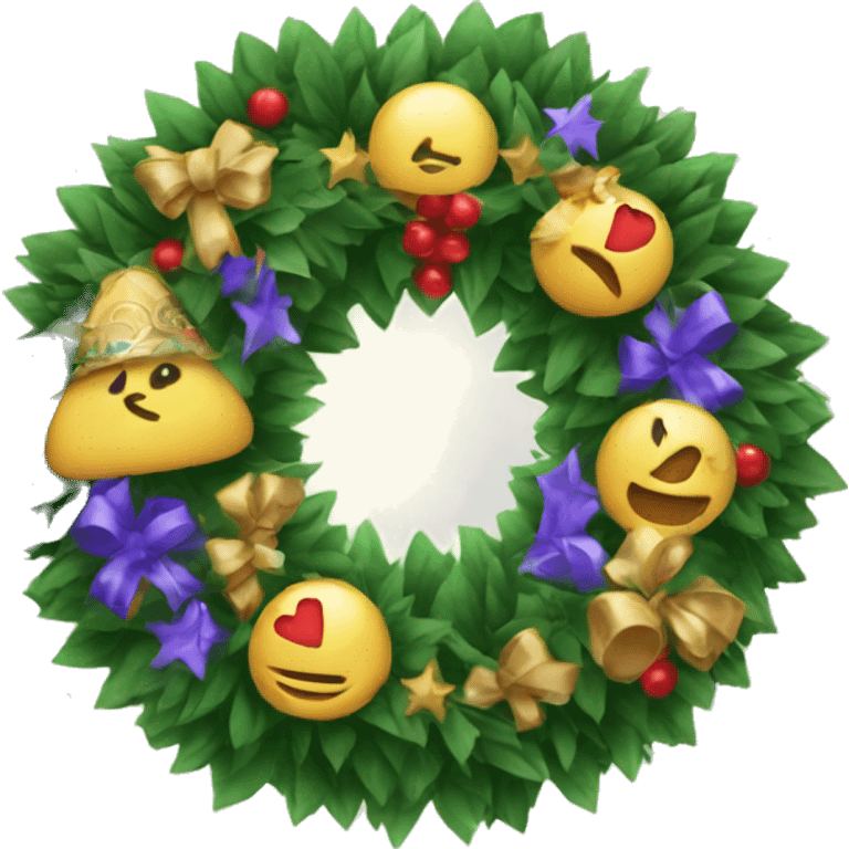 New Year's wreath emoji