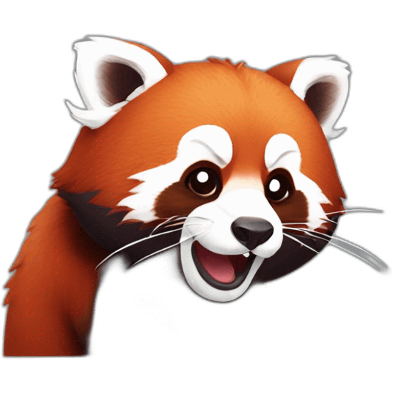 the red panda is crying emoji