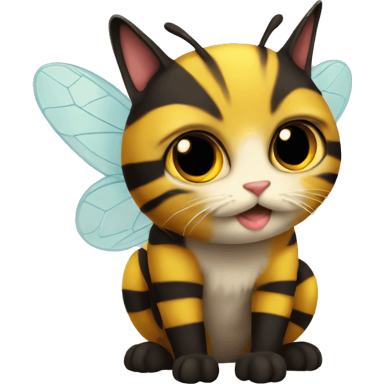 Cat bee emoji