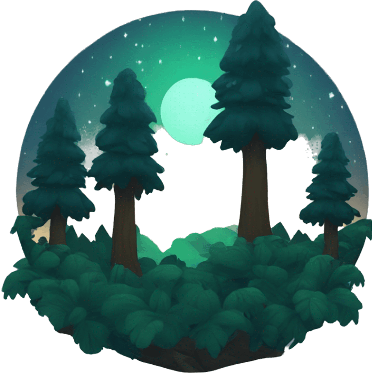 Forest night  emoji