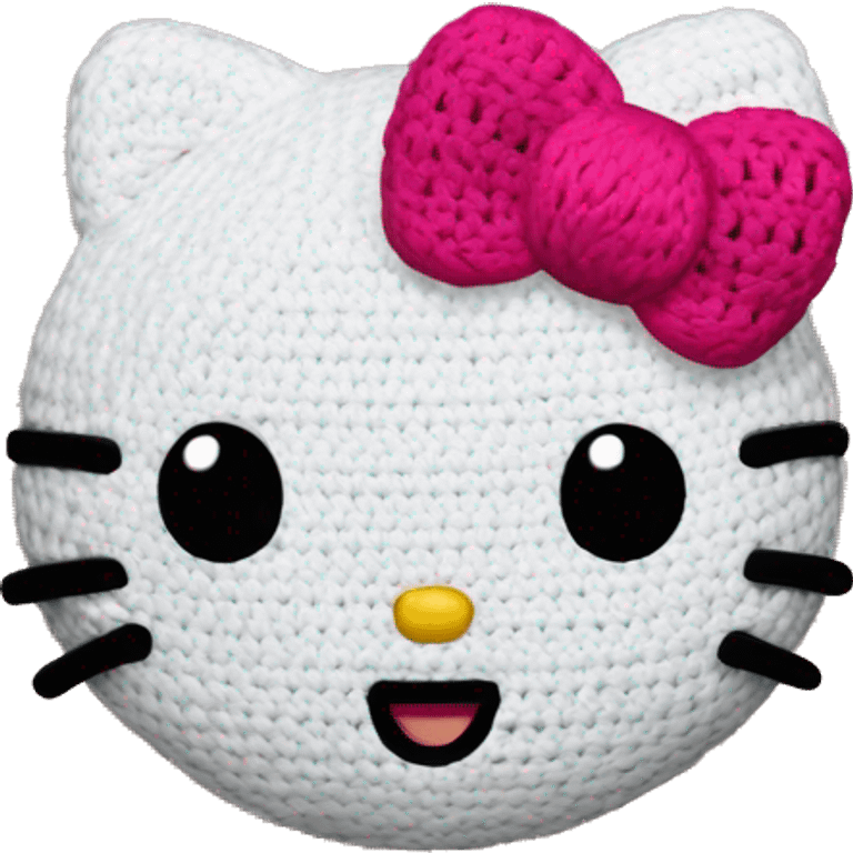 Hello Kitty crochet emoji