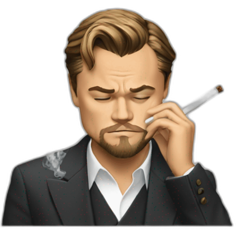 Leonardo DiCaprio in smoking emoji