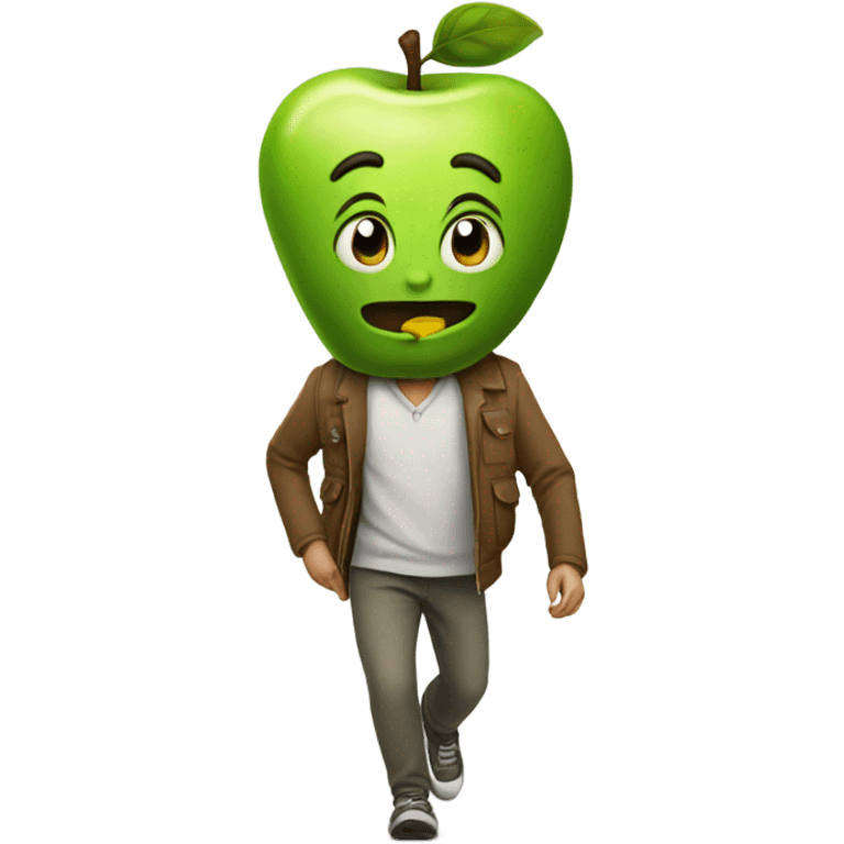 Walking apple emoji