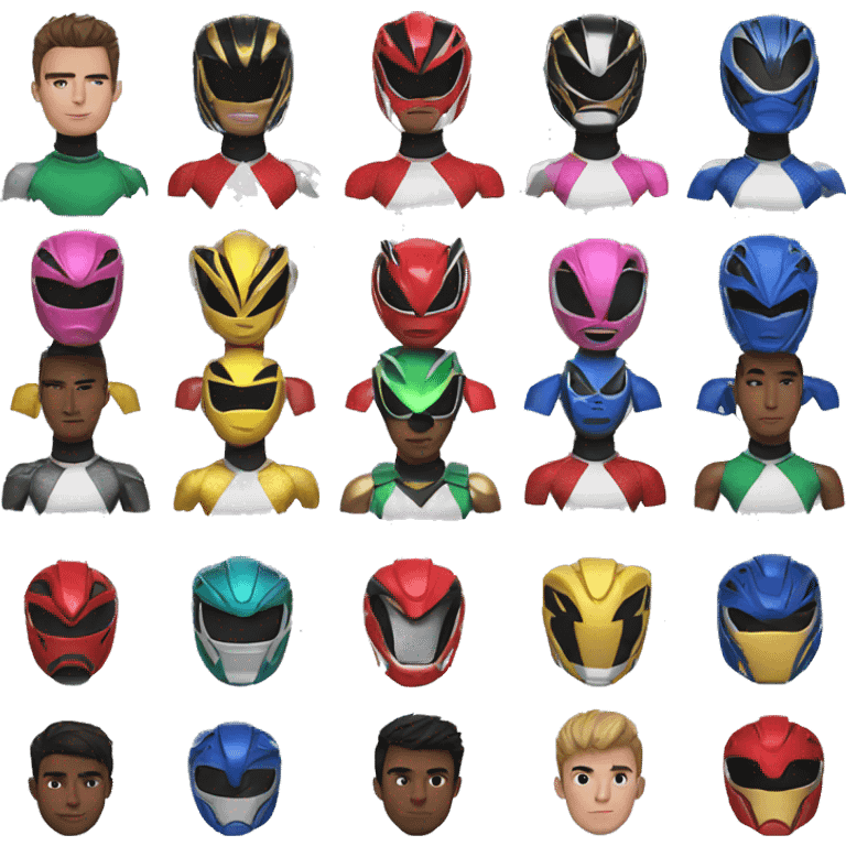 4 power rangers  emoji