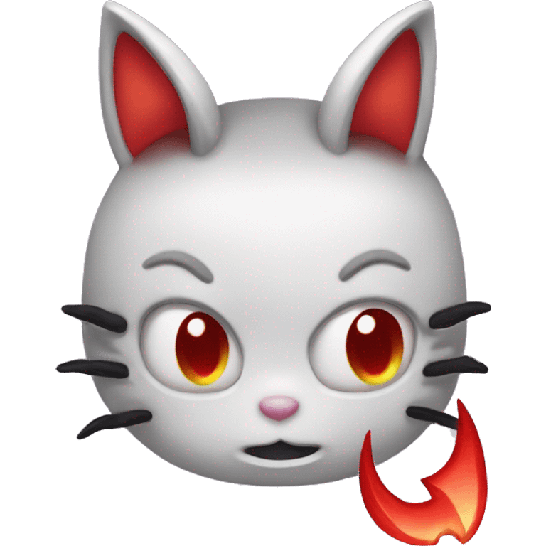 Hello kitty with devil horns  emoji