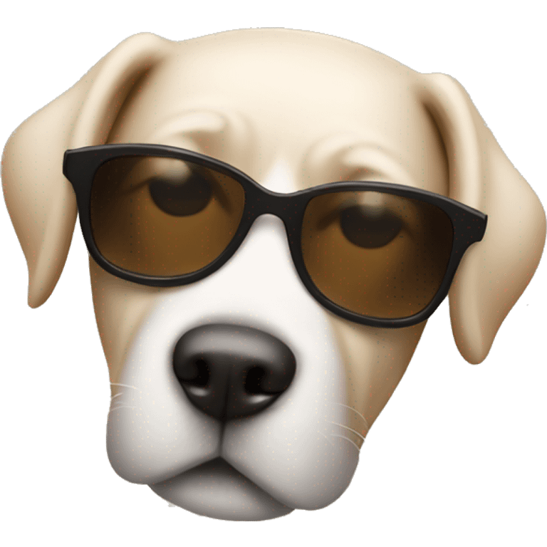 A dog with sunglasses emoji