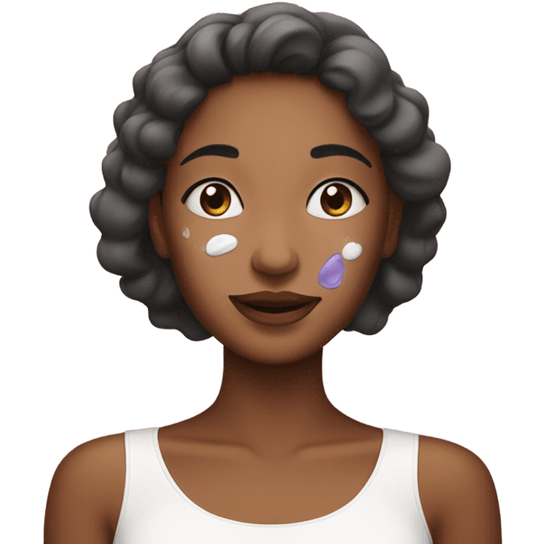 Girl doing her skincare  emoji